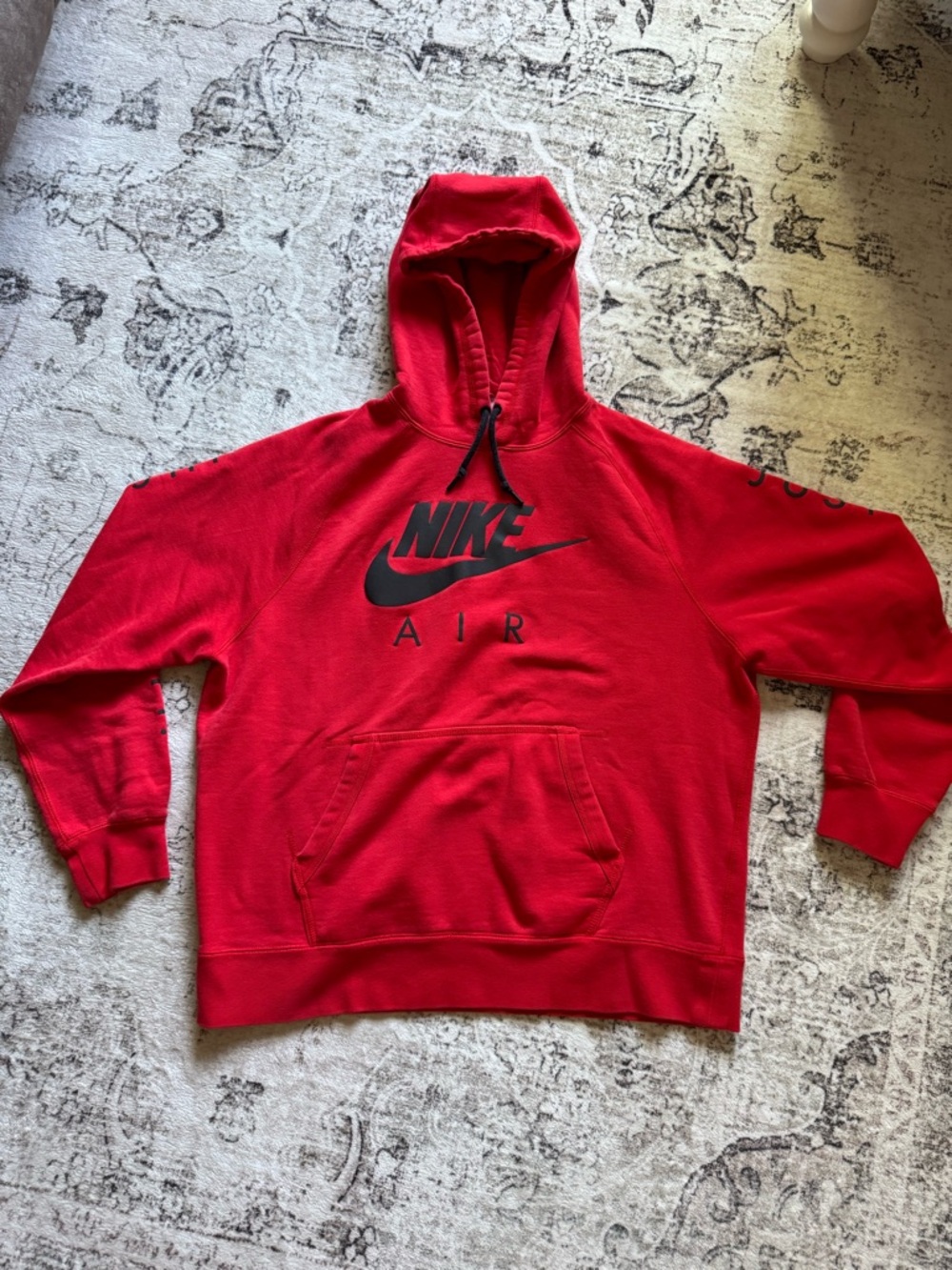 Nike Red Air Logo Pullover Hoodie